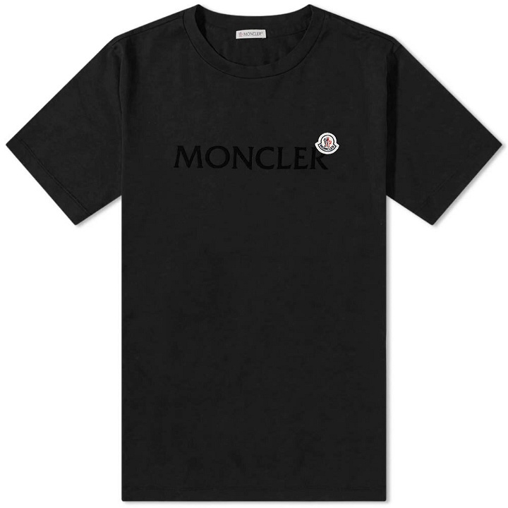 Photo: Moncler Men's Logo Badge T-Shirt in Black