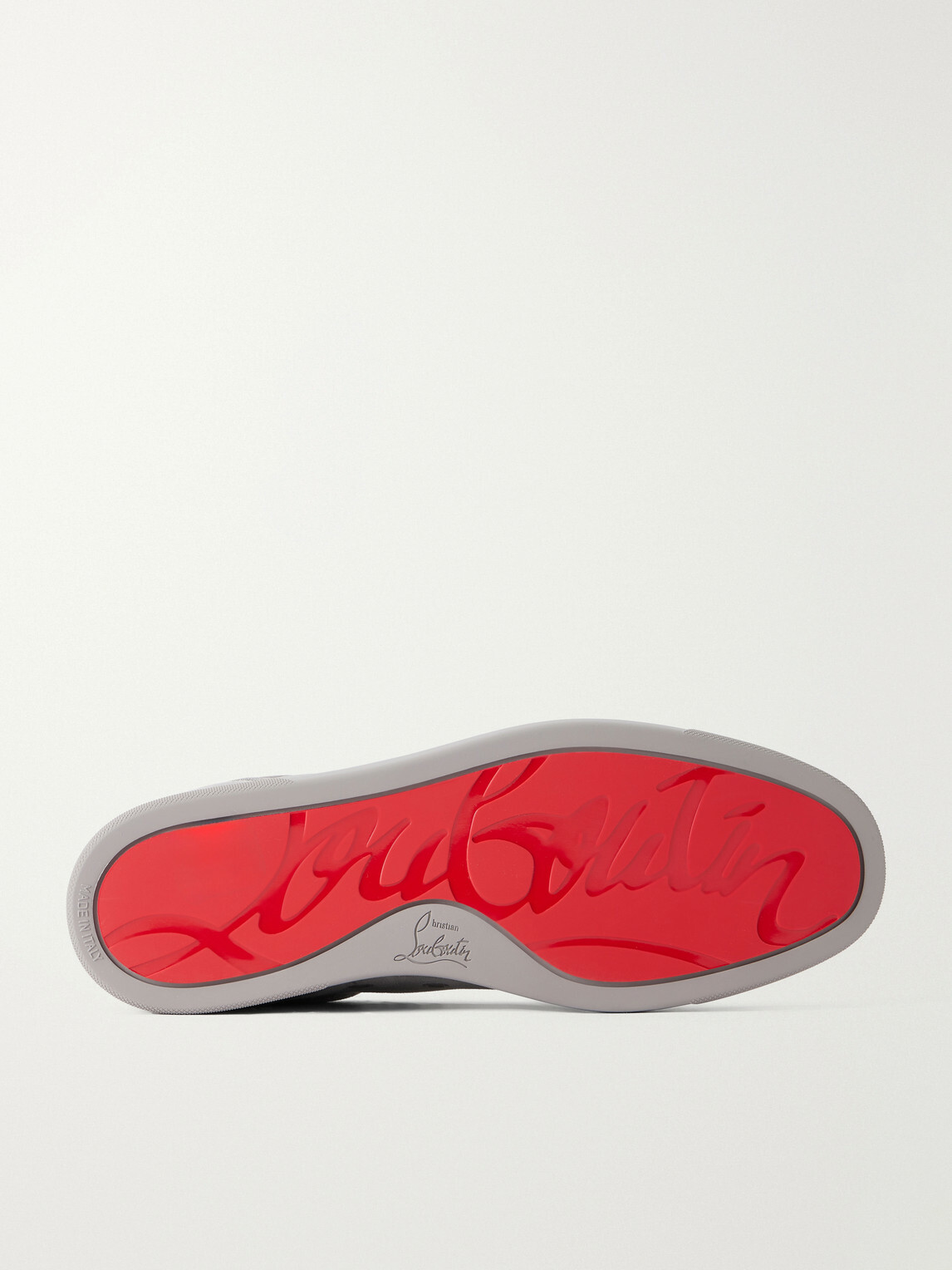 Christian Louboutin - Louis Junior Suede Sneakers - Gray