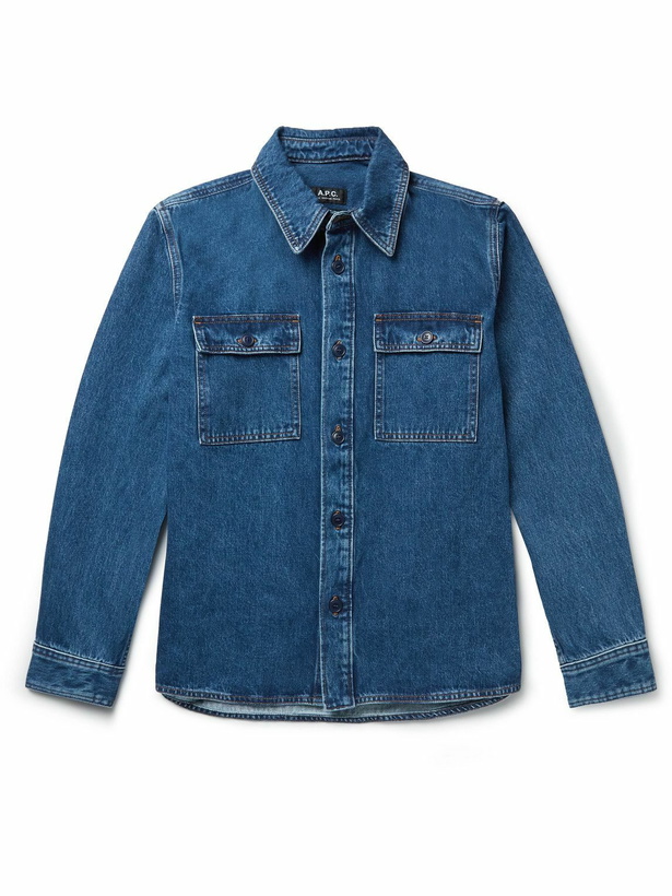 Photo: A.P.C. - Bastian Denim Overshirt - Blue