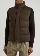 Aurélien Quilted Wool-blend Gilet Green