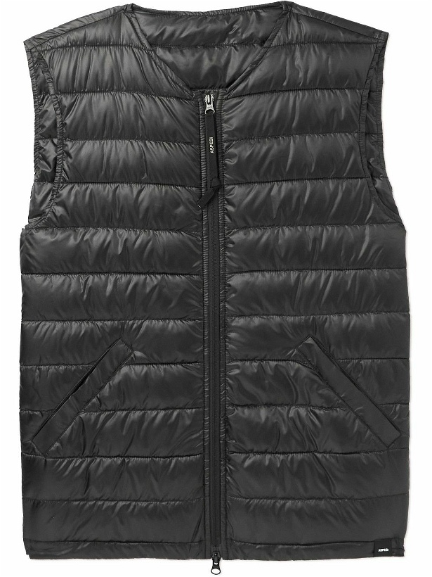 Photo: Aspesi - Quilted Shell Down Gilet - Black