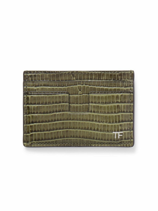 Photo: TOM FORD - Croc-Effect Leather Cardholder