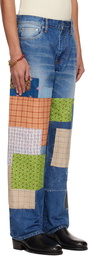 vowels Blue Baggy Jeans