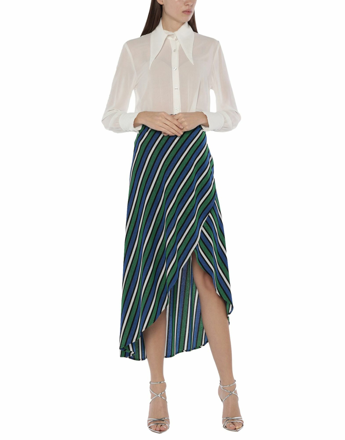 Mc2 Saint Barth Womens Midi skirt in Blue