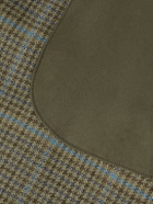 Purdey - Faux Suede-Trimmed Wool-Tweed Gilet - Brown