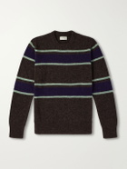 Oliver Spencer - Blenheim Striped Wool-Blend Sweater - Brown
