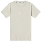 Calvin Klein Men's Monogram Logo T-Shirt in Eggshell