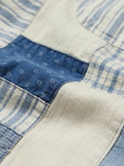 RRL - Farrell Patchwork Cotton Shirt - Blue