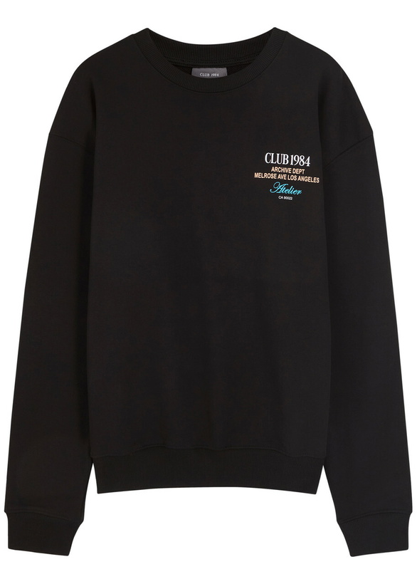 Photo: Club 1984 La Dept Printed Cotton Sweatshirt Black