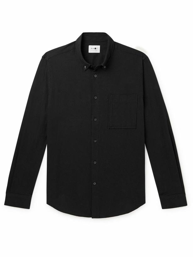 Photo: NN07 - Arne Slim-Fit Button-Down Collar Cotton-Twill Shirt - Black