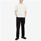 Daily Paper Men's Yinka Relaxed Short Sleeve Polo Shirt in White