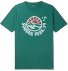 Hartford - Printed Cotton-Jersey T-Shirt - Men - Emerald