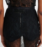 Valentino Floral sheer lace midi skirt
