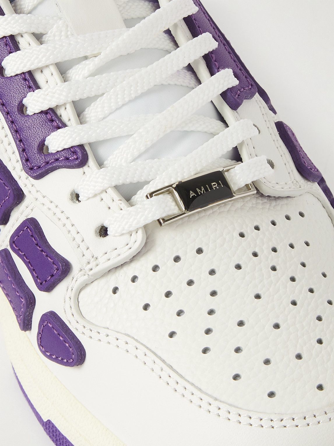AMIRI - Skel-Top Colour-Block Leather Sneakers - Purple Amiri