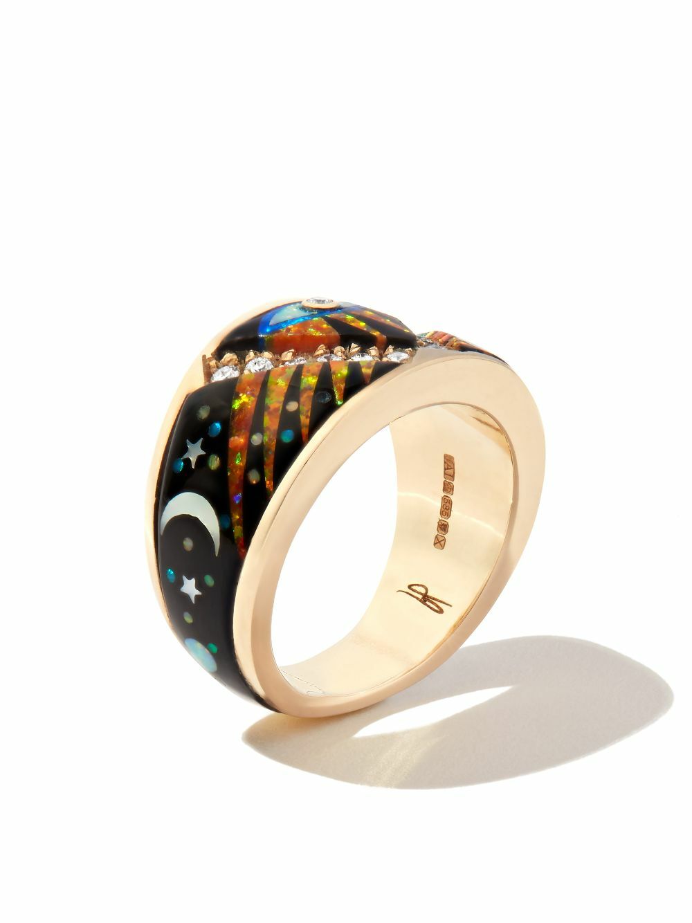 Jacquie Aiche 14K Yellow Gold Diamond Galaxy Ring
