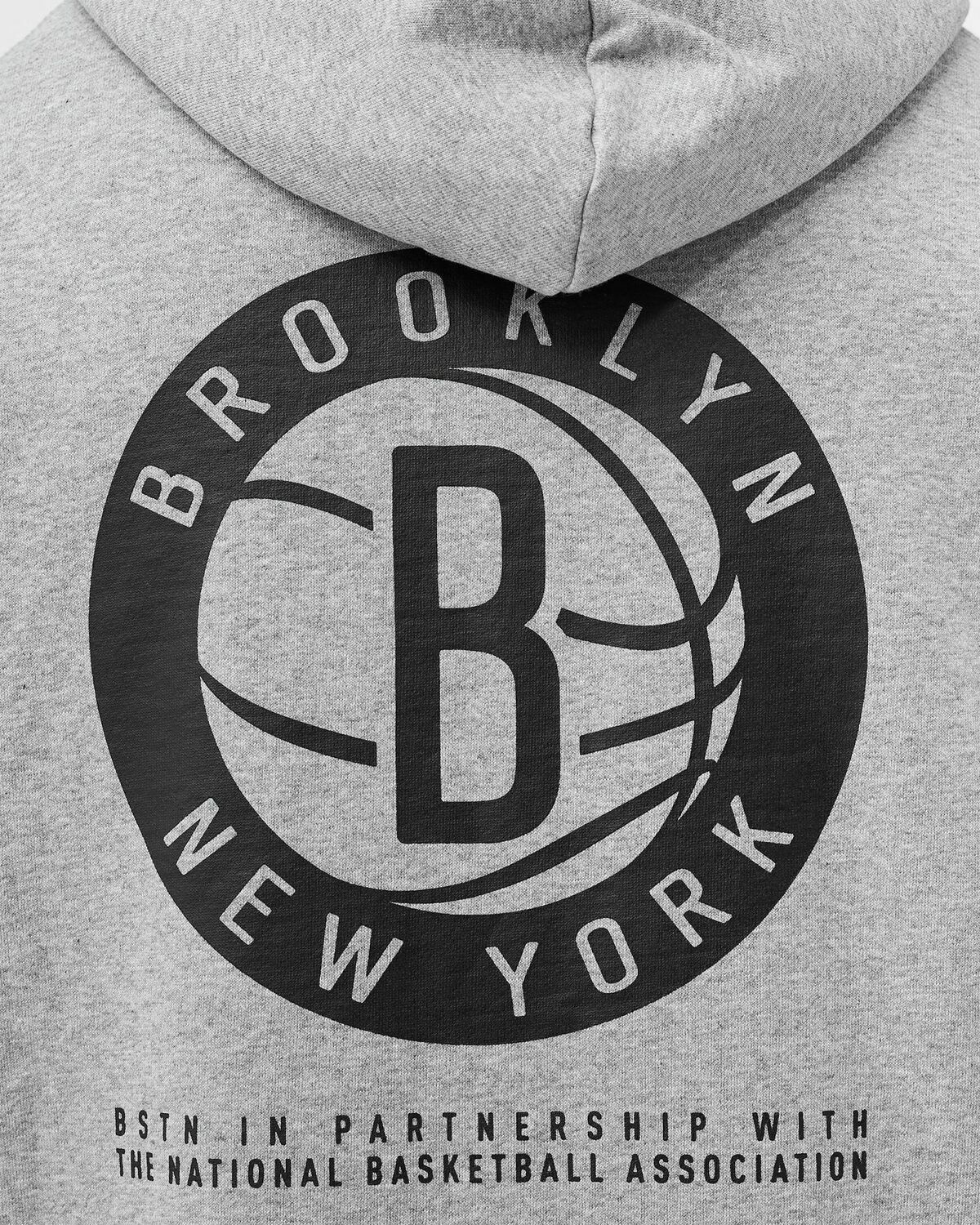Bstn Brand Bstn & Nba Brooklyn Nets Hoody Grey - Mens - Hoodies