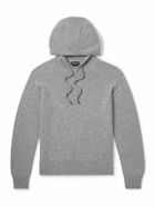 TOM FORD - Logo-Embroidered Cashmere Hoodie - Gray