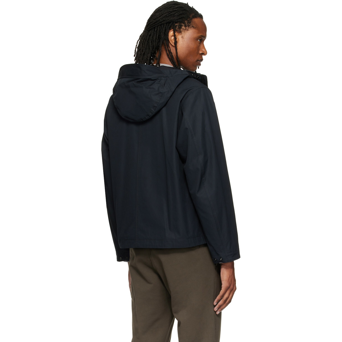 Stone Island Black Q100025 All-Weather Cotton Canvas_S.I. Ghost Jacket