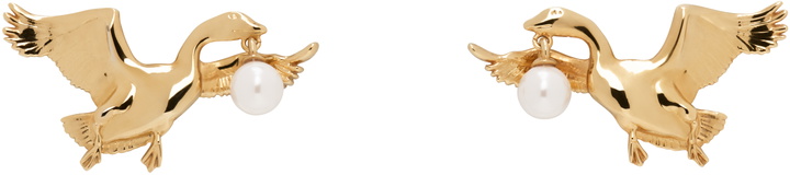 Photo: Moschino Gold Archive Goose Earrings