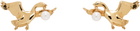 Moschino Gold Archive Goose Earrings