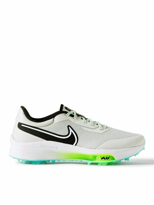 Photo: Nike Golf - Air Zoom Infinity Tour Rubber-Trimmed Flyknit Golf Shoes - Neutrals