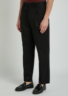 Wax London Aubyn Tapered-leg Twill Trousers Black
