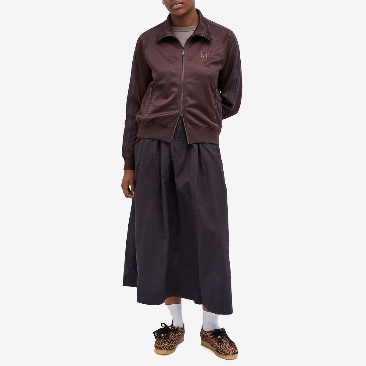 Needles | Track Jacket Poly Smooth | Dark Brown – Totem