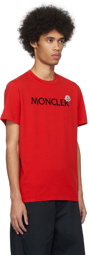 Moncler Red Flocked T-Shirt