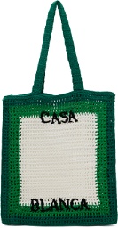 Casablanca Green Crochet Tote