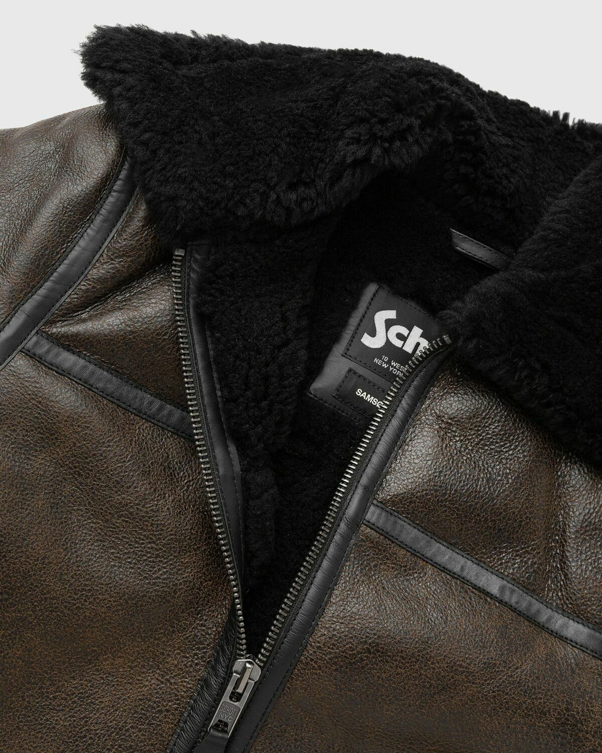 Samsøe & Samsøe X Schott SAFREYA JACKET Brown Womens Bomber Jacket