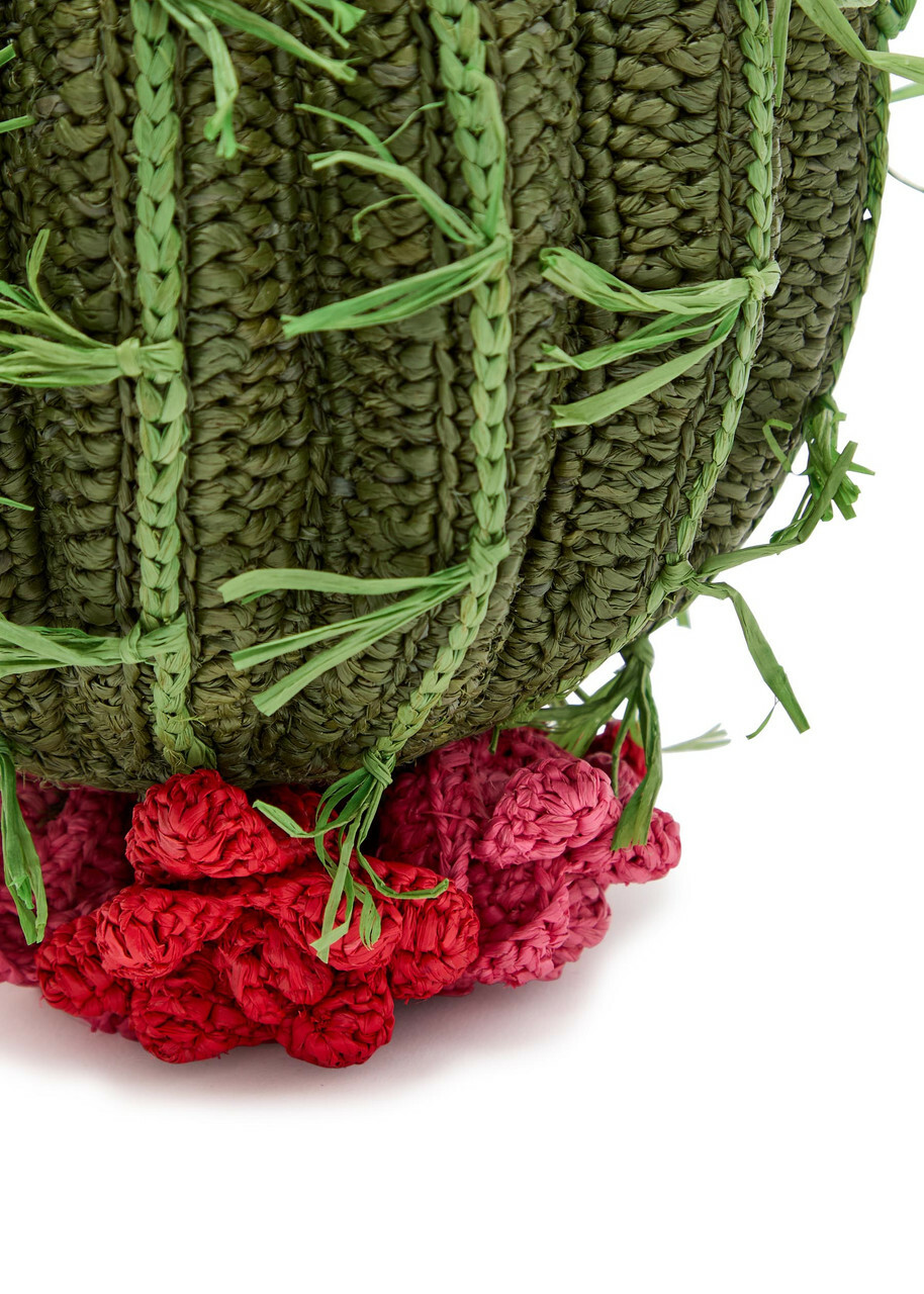Anya Hindmarch Cactus Raffia and Leather Cross-body bag - Khaki - One Size