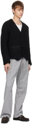 NVRFRGT Black Exposed Seams Cardigan