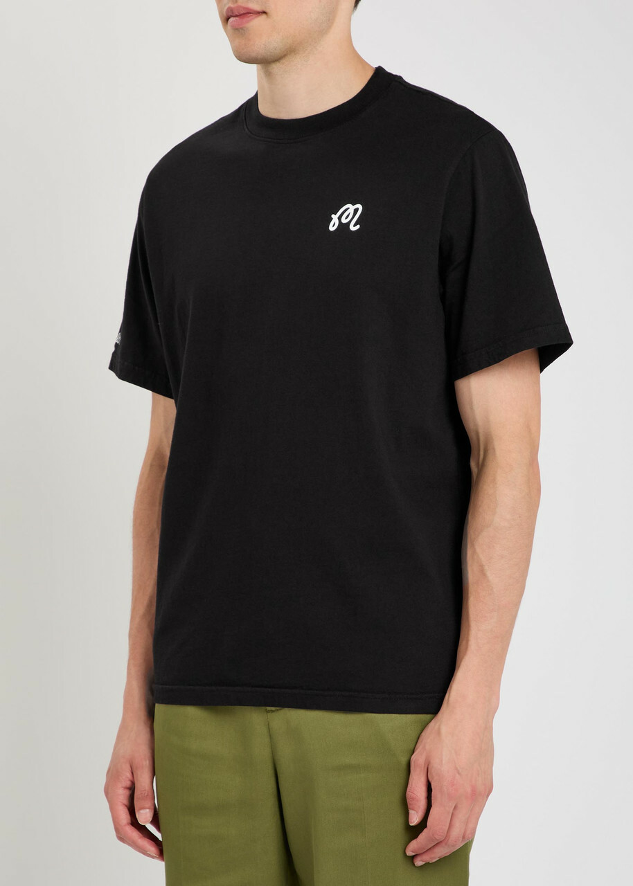 Malbon Bermuda Logo-print Cotton T-shirt Black