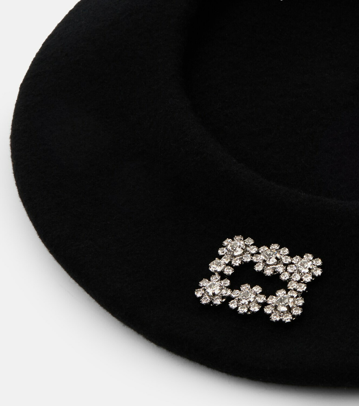 Roger Vivier Embellished wool beret