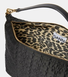 Ganni Butterfly Medium satin shoulder bag