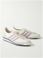 adidas Originals - SL 72 Suede and Leather-Trimmed Nylon Sneakers - Neutrals