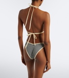 Montce Emma gingham seersucker bikini top