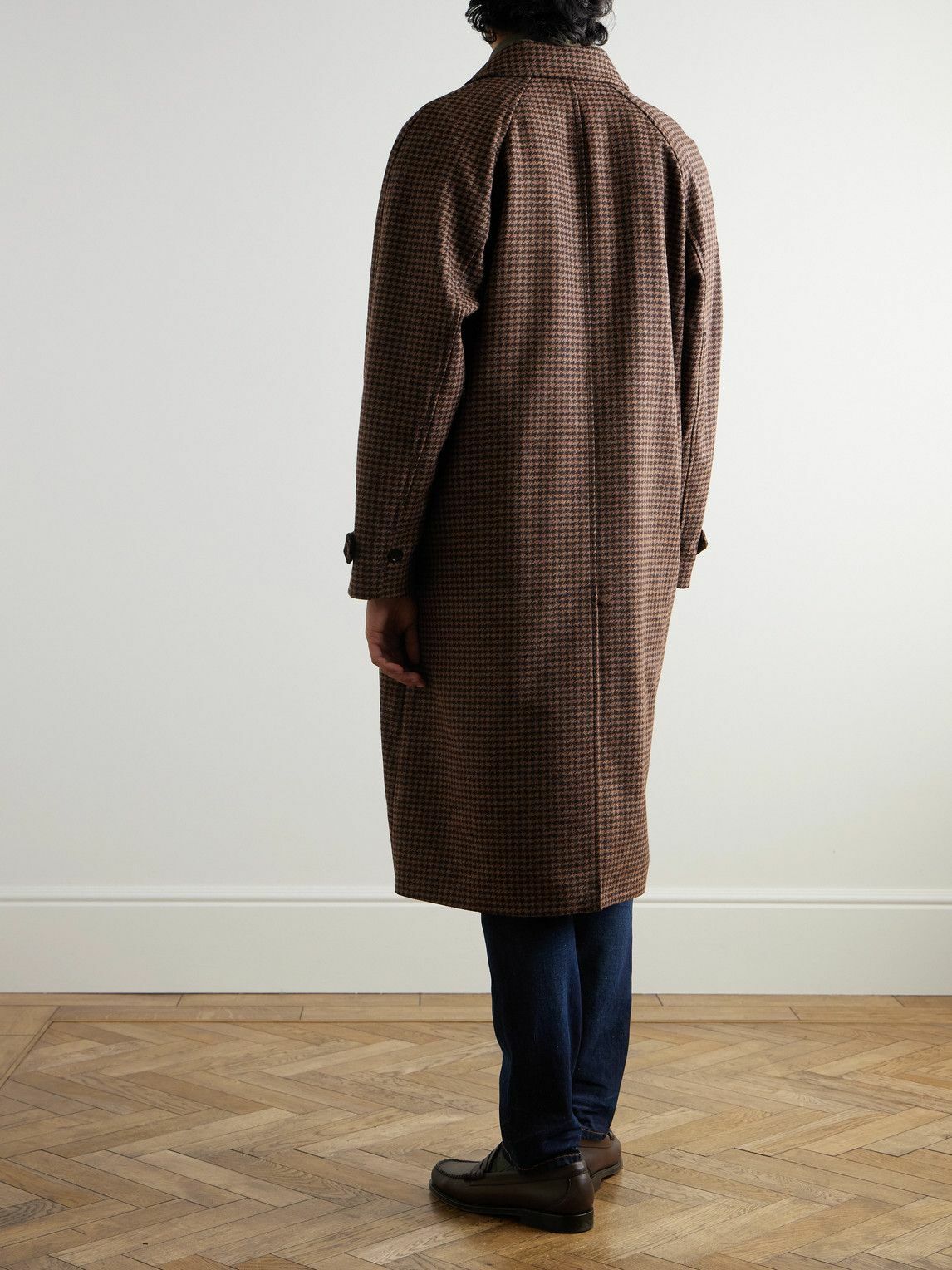 Nudie Jeans - Will Houndstooth Wool-Blend Coat - Brown