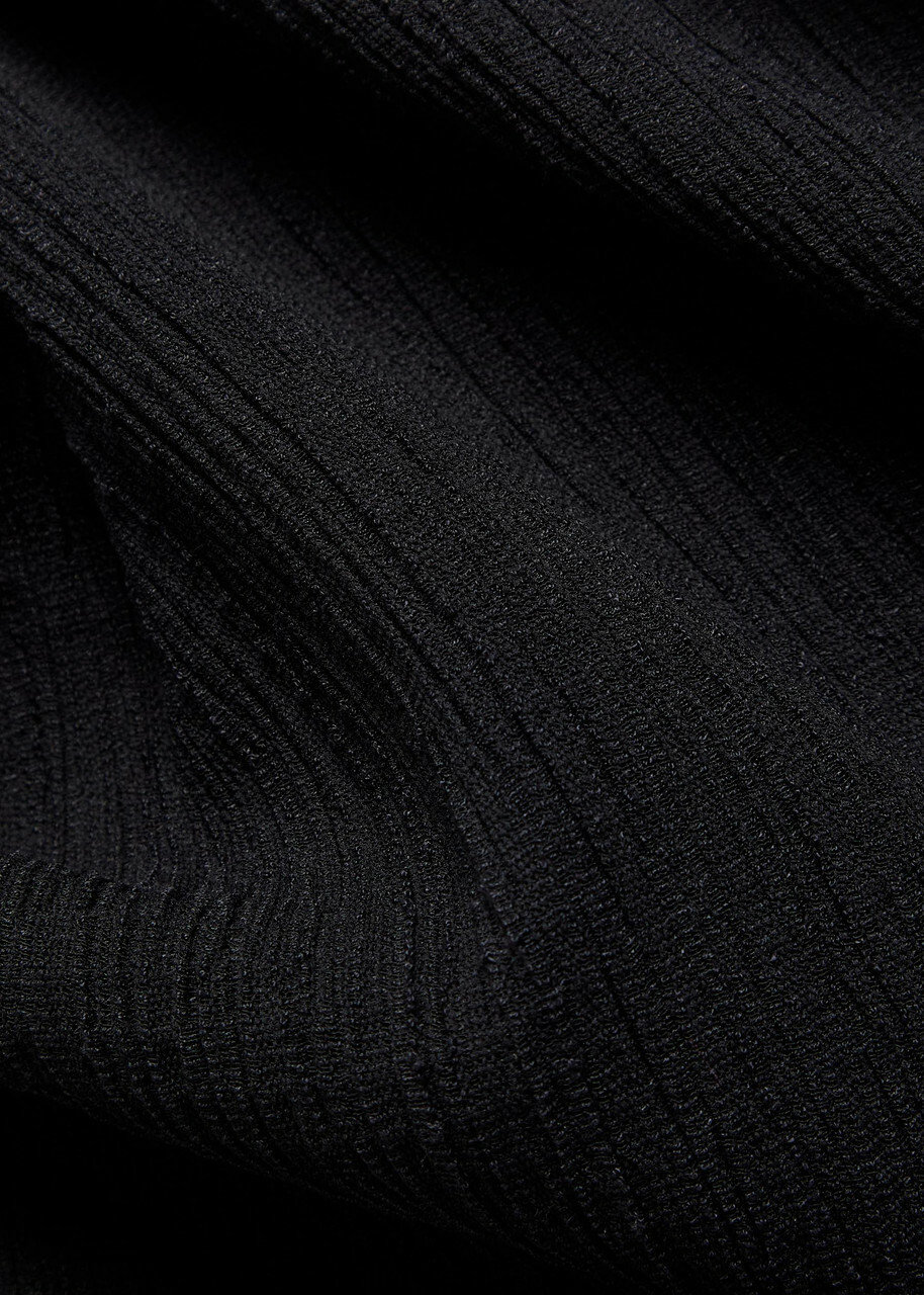Vince Shadow Draped Textured Fine-knit top Black