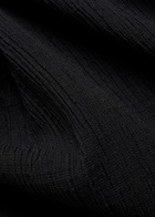 Vince Shadow Draped Textured Fine-knit top Black