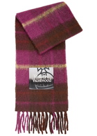 Vivienne Westwood Checked Alpaca-blend Scarf - Purple - One Size
