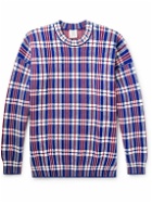 VETEMENTS - Barbes Checked Merino Wool Sweater - Blue