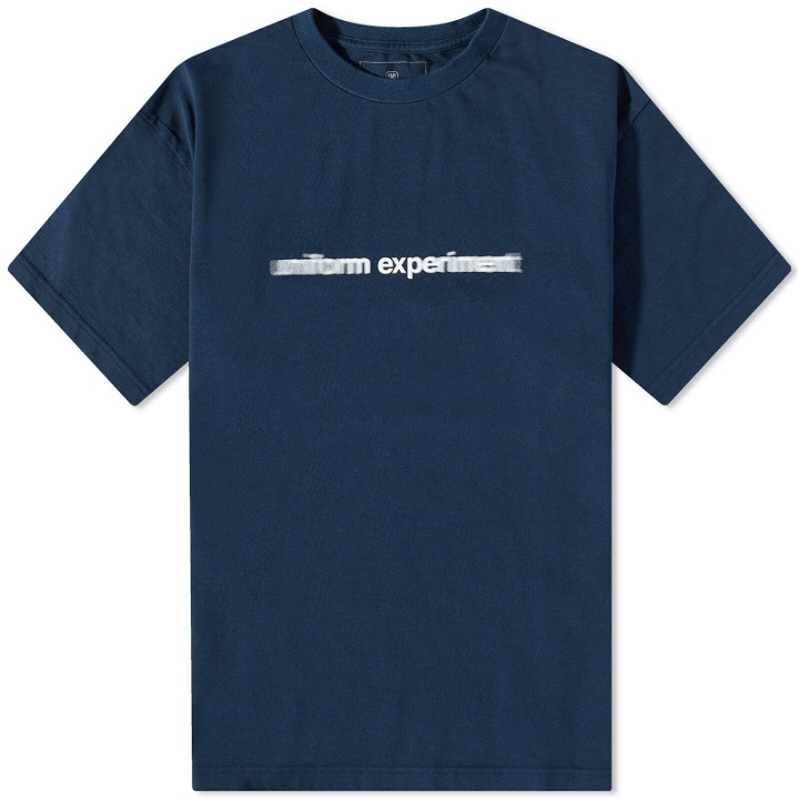 Photo: Uniform Experiment Men's Authentic Motion Logo T-Shirt in Navy