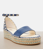 Valentino Garavani Double Rockstud leather espadrille wedges