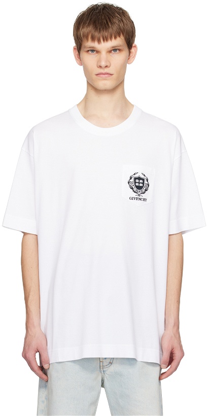 Photo: Givenchy White Crest T-Shirt
