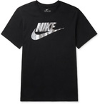 NIKE - Logo-Print Cotton-Jersey T-Shirt - Black