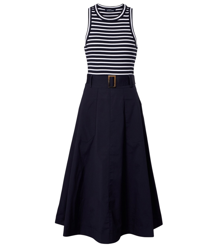 Photo: Veronica Beard Belted cotton-blend midi dress