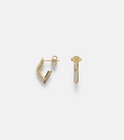 Sydney Evan 14kt gold (585/1000) hoop earrings with diamonds