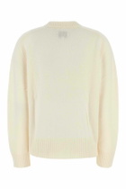 Loulou Studio Ivory Cashmere Baltra Sweater