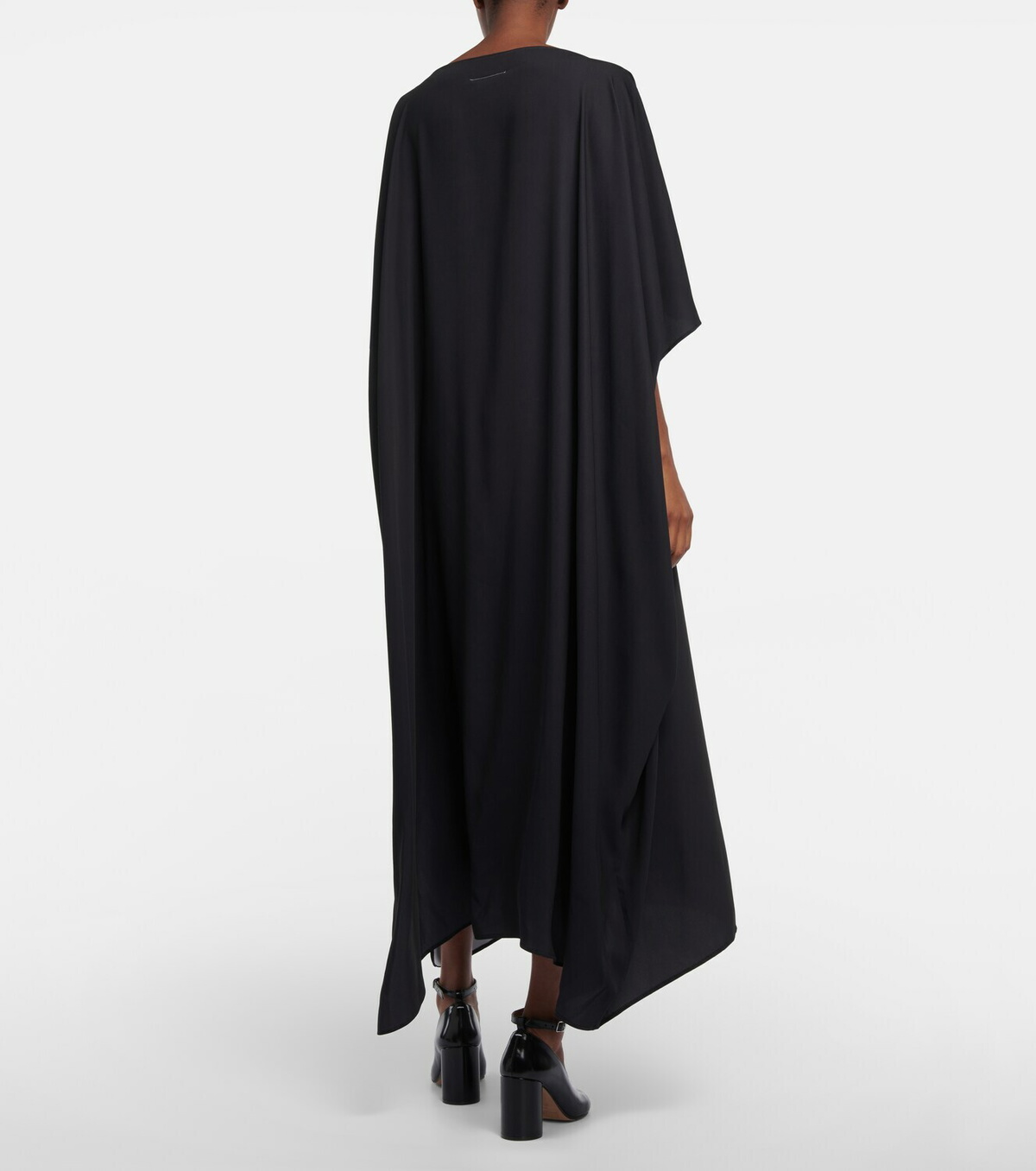 100%正規品【Maison Margiela】MM6 Maxi Dress 送料込み MM6 Maison Margiela Gathered short-sleeve Maxi Dress | Black